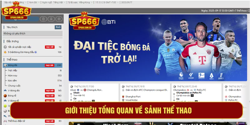 Giới thiệu tổng quan về sảnh Thể thao