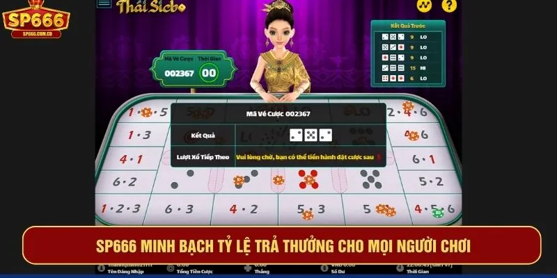 SP666 minh bạch tỷ lệ trả thưởng cho mọi người chơi